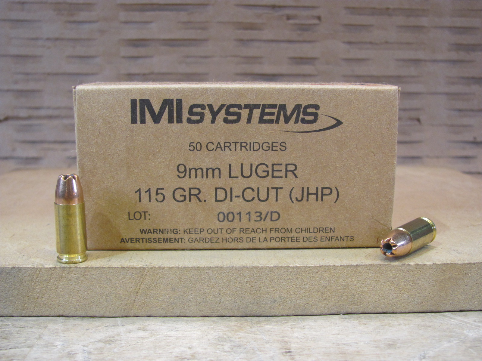 1000 Round Case – 9mm Luger 115 Grain Di-Cut Hollow Point Ammo by IMI of Israel