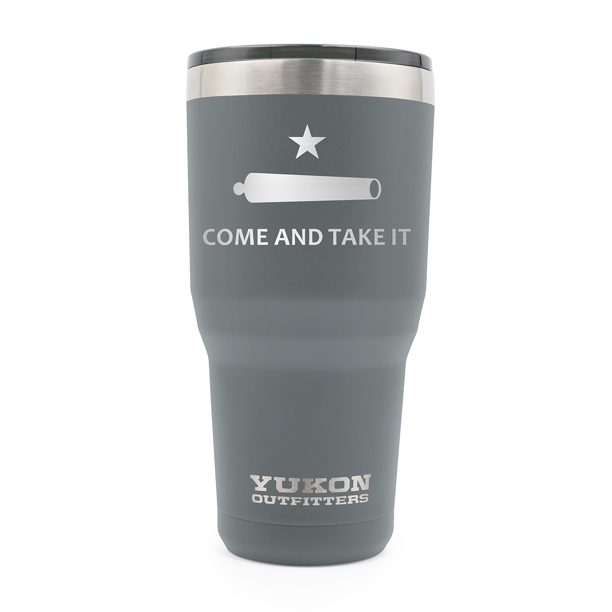 Yukon Outfitters 30 oz Freedom Tumbler - Charcoal w/ Come and Take It - YO30CHARCTI