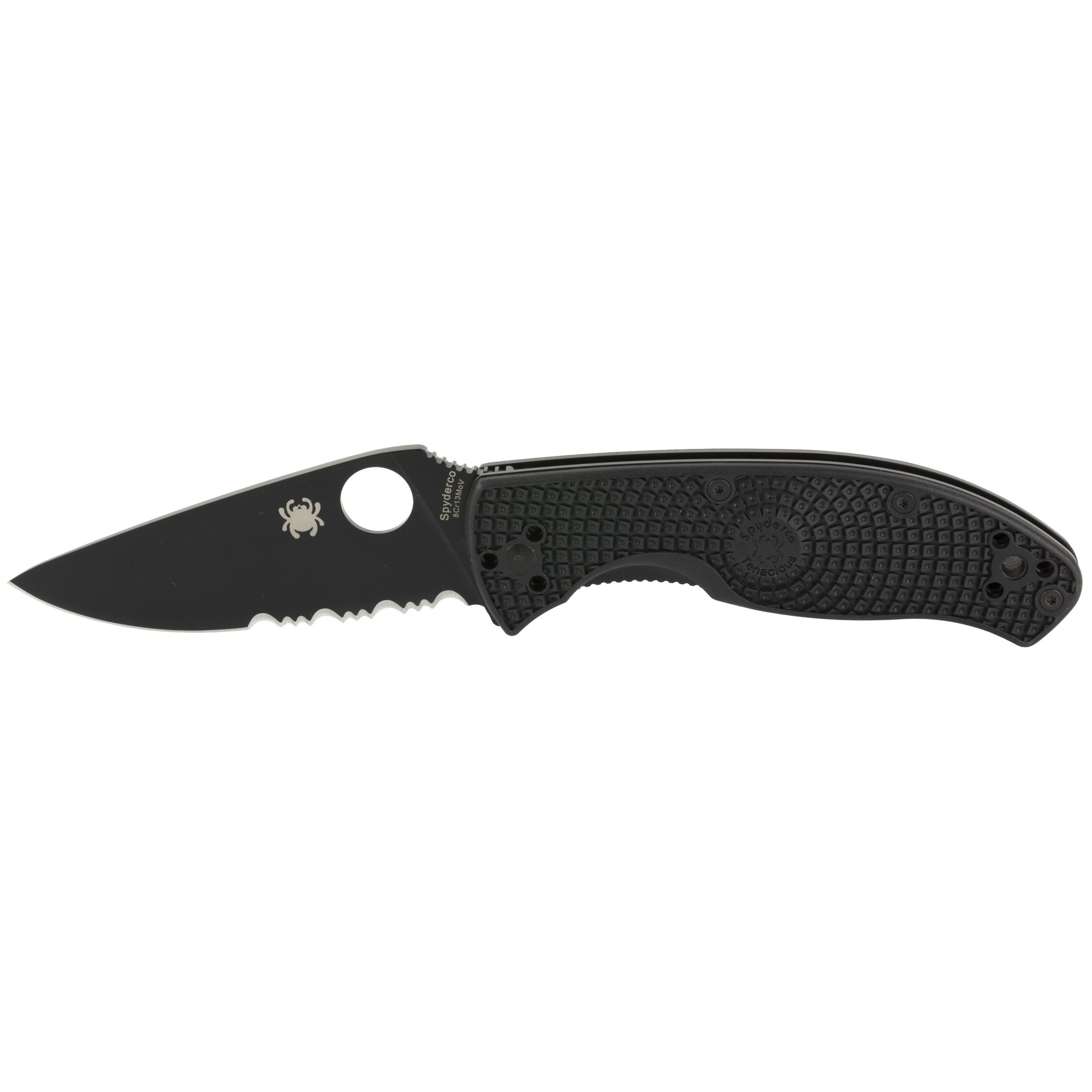 Spyderco Tenacious, Folding Knife, Black, 3.39", 8Cr13MoV