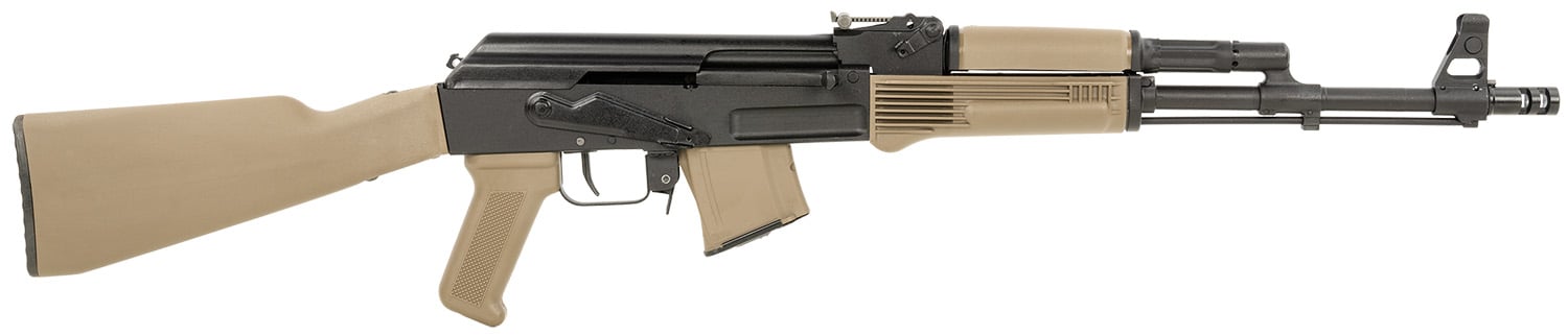 Arsenal SAM7R 7.62x39mm 16.25" AK Rifle, Black/FDE - SAM7R-62FDEM