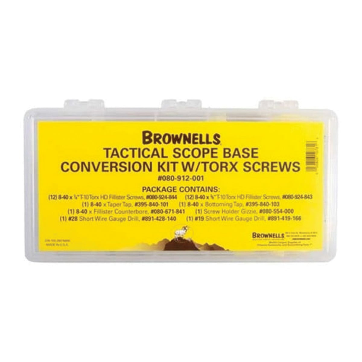 Brownells Torx Tactical Scope Base Conversion Kit, Pack of 12