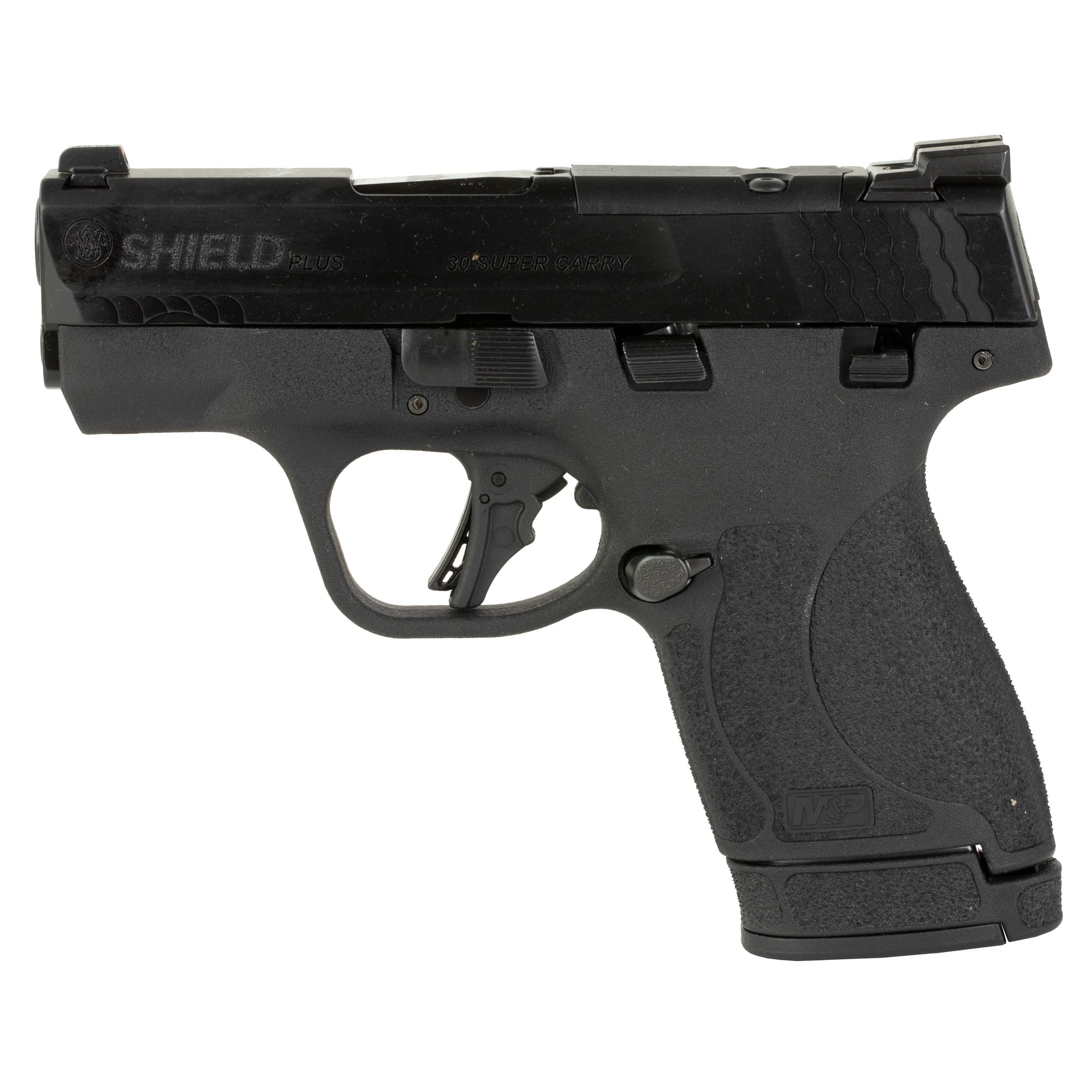 Smith & Wesson Shield Plus .30 Super Carry Pistol, 3.1" Barrel, Night Sights, Black - 13473
