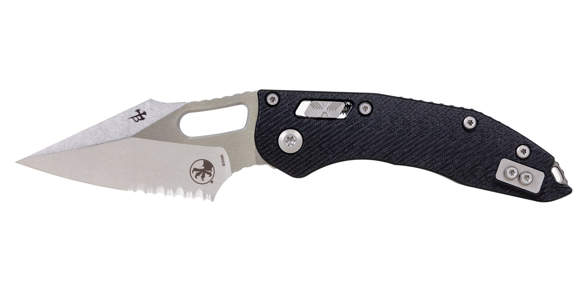 Microtech Stitch S/E Ram-Lok Folding Wharncliffe Knife, Black - 169RL-11FLGTBK