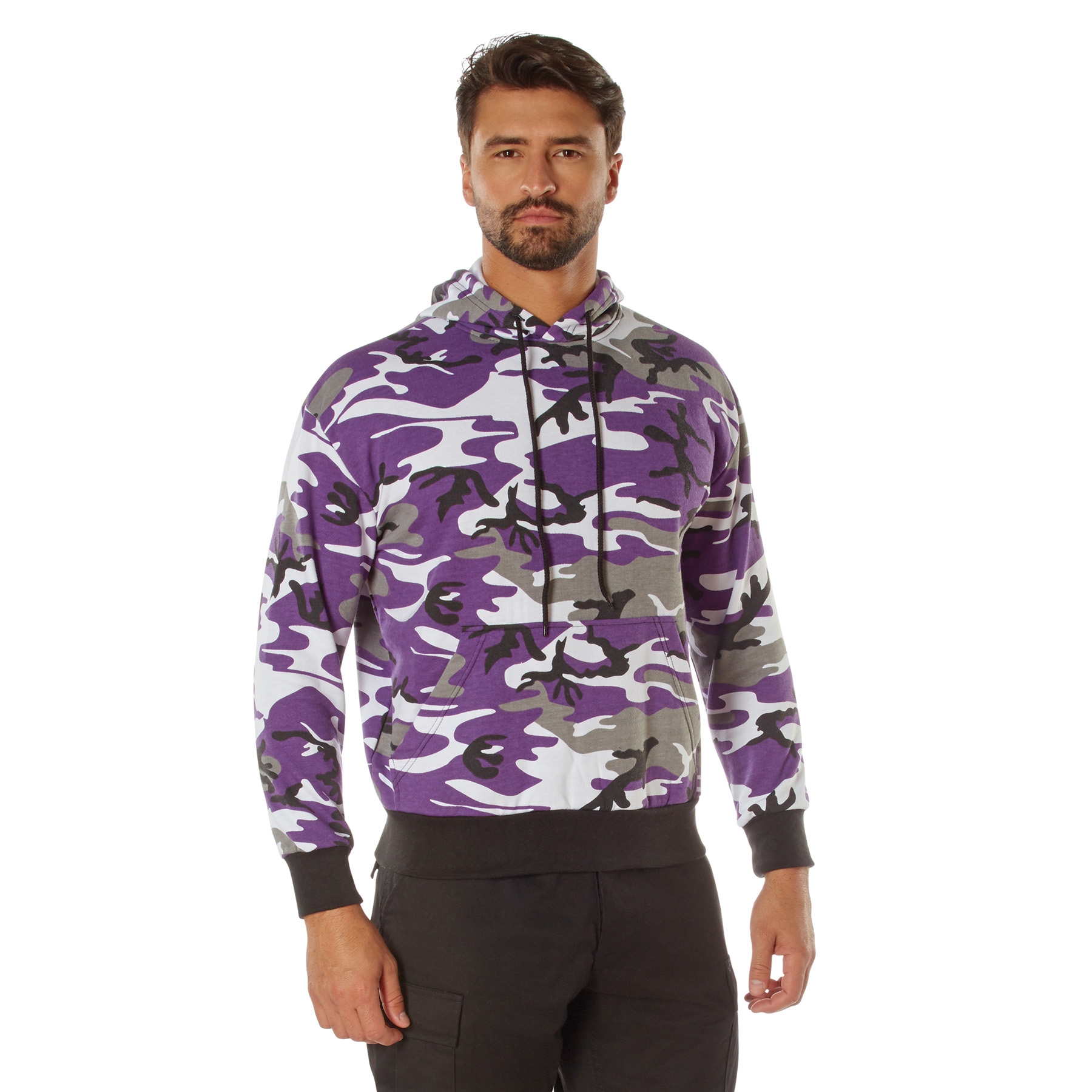 Rothco Camo Pullover Hooded Sweatshirt - Ultra Violet Camo, Medium