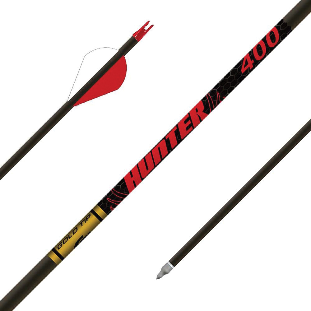 Gold Tip Hunter 30" 7.30 GPI 500 Spine Hunting Arrow, Black Pack of 6