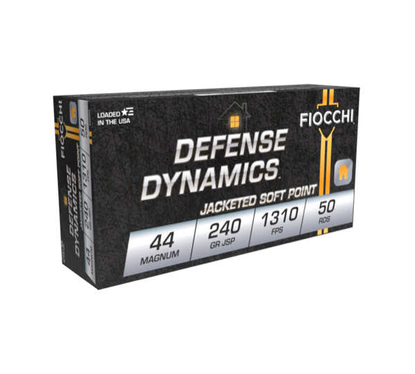 Fiocchi Defense Dynamics .44 Magnum 240gr. Jacket Soft Point Ammo, 50rds. - 44A500