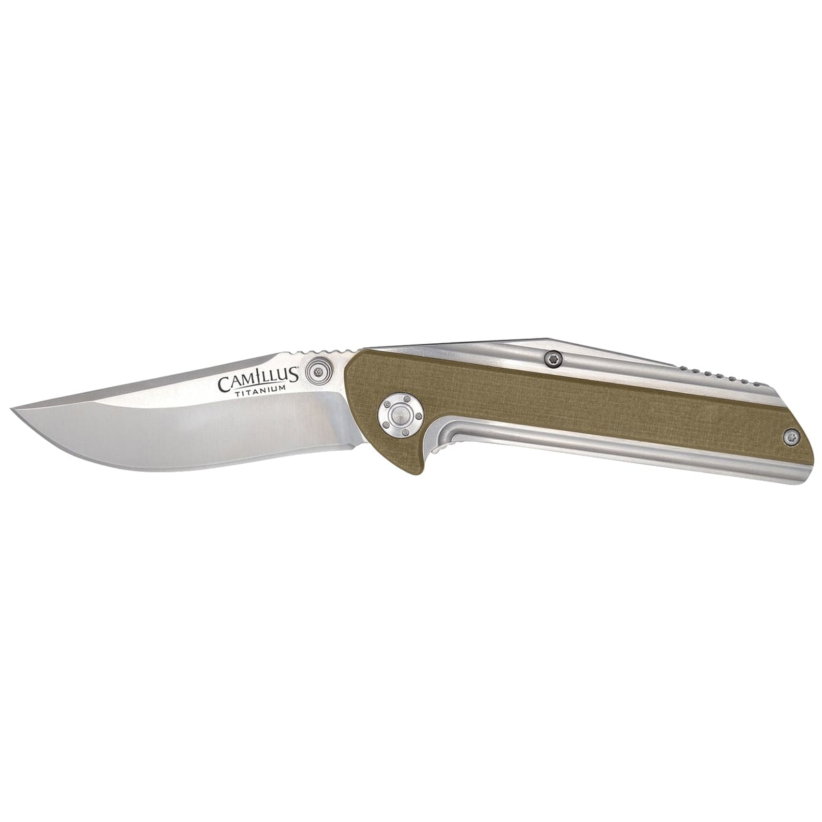 Camillus Seven Folding Clip Point Knife, Desert Tan - CAM-19195