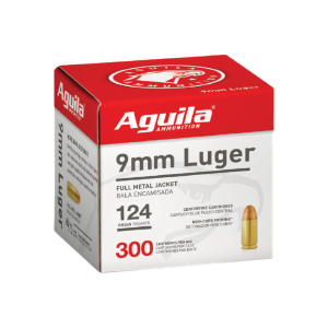 Aguila 1E092108 Target & Range 9mm Luger 124 gr Full Metal Jacket (FMJ) - 300rd Box