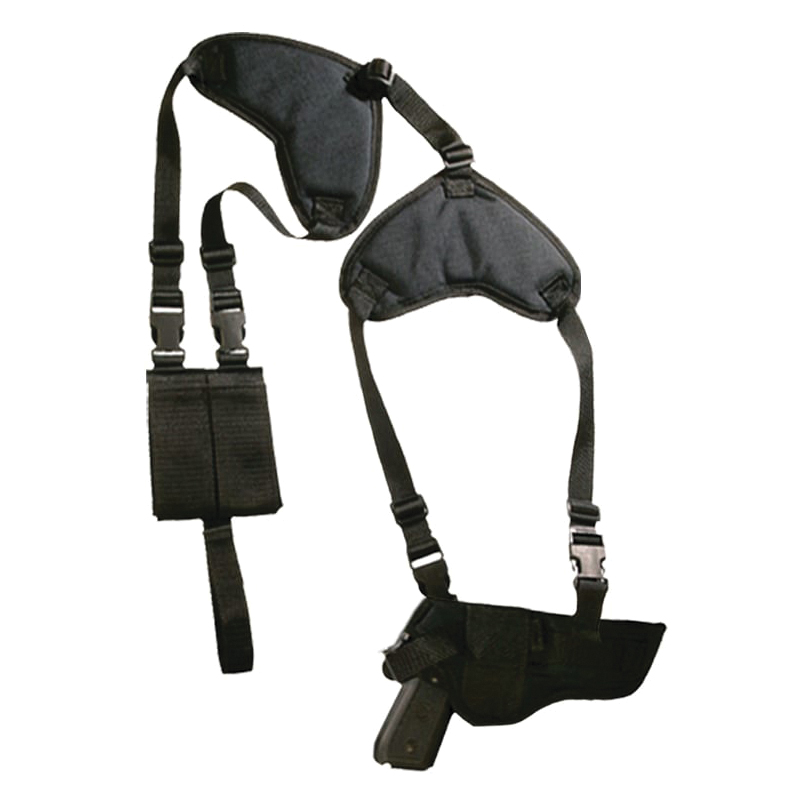 Bulldog Cases Deluxe Smith & Wesson K-Frame Shoulder Holster Ambidextrous Nylon, Black