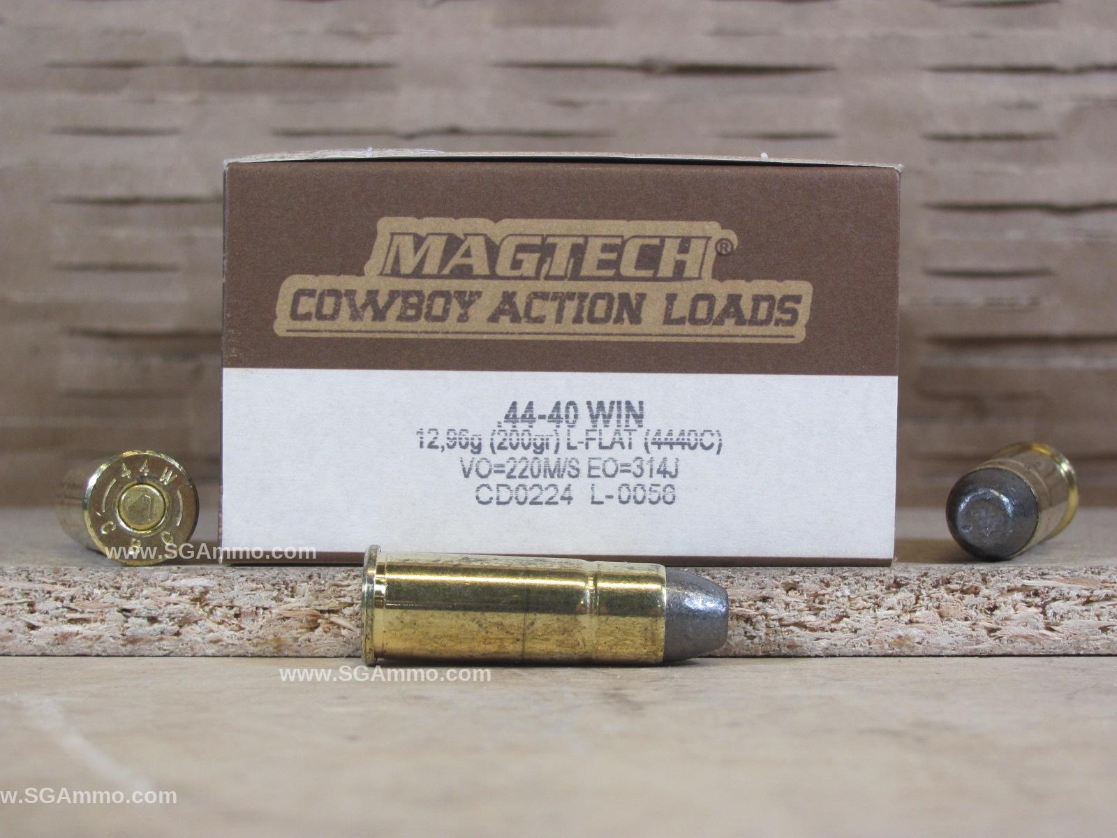 1000 Round Case – 44-40 Win 200 Grain Lead Flat Nose Cowboy Action Ammo by Magtech – 4440C