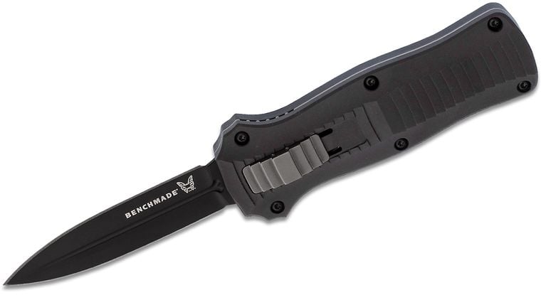 Benchmade Mini Infidel OTF Spear Point Knife, Black - 3350BK