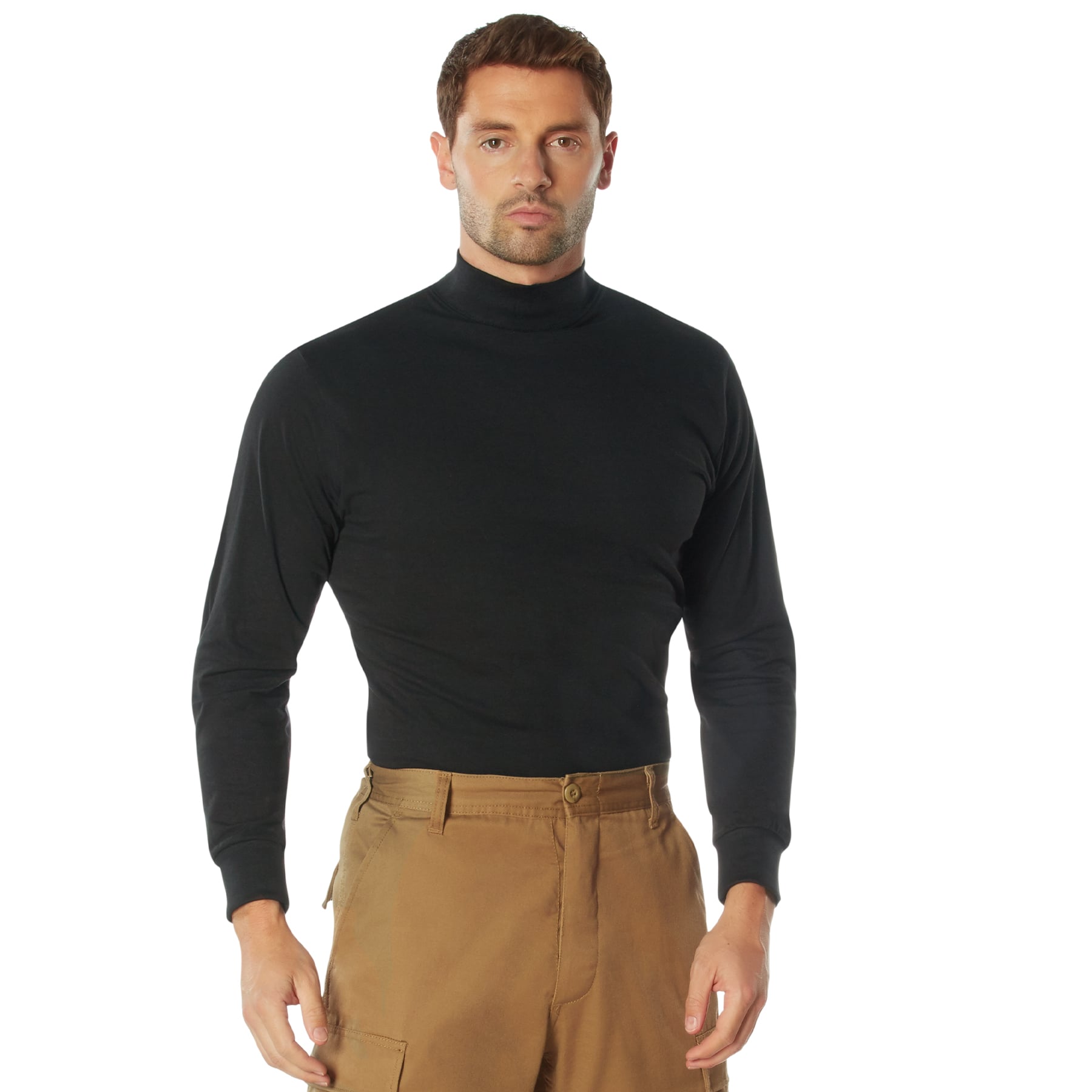 Rothco Mock Turtleneck - Black, X-Large