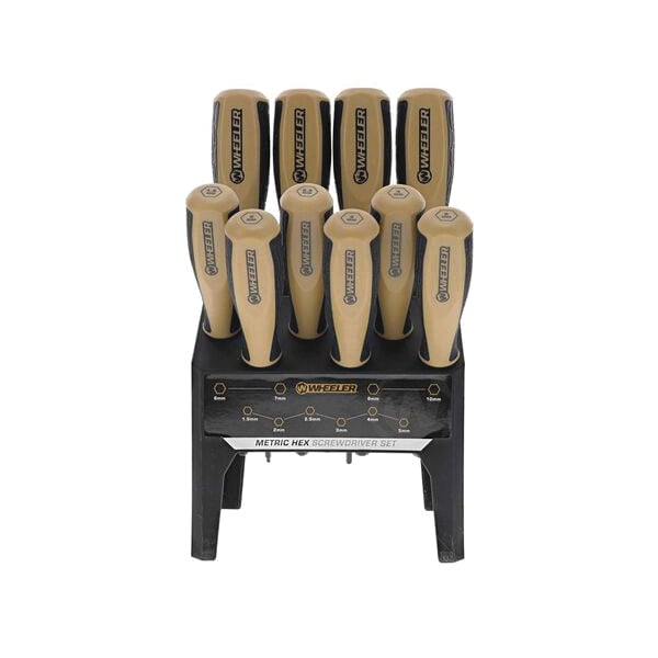 Wheeler 10-Piece Metric Hex Benchtop Screwdriver Set