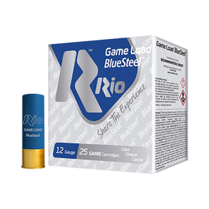 Rio Ammunition GLBS327 Game Load BlueSteel 12GA 2.75\" 1 1/8oz #7 Shot 25 Per Box