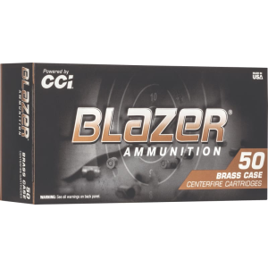 CCI Blazer Brass 40 S&W 180gr Jacketed Hollow Point 50rd Brass Case