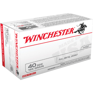 Winchester Ammo USA40SWVP Best Value 40 Smith & Wesson (S&W) 165 GR Full Metal Jacket - 100rd Box
