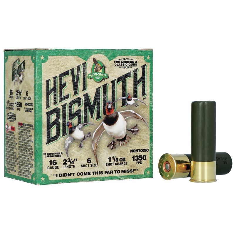HEVI-Shot HS16706 HEVI-Bismuth 16Gauge 2.75″ 1 1/8oz Bismuth 6Shot 25 Per Box/10 Case - No Credit Card Fees - Low, flat rate shipping