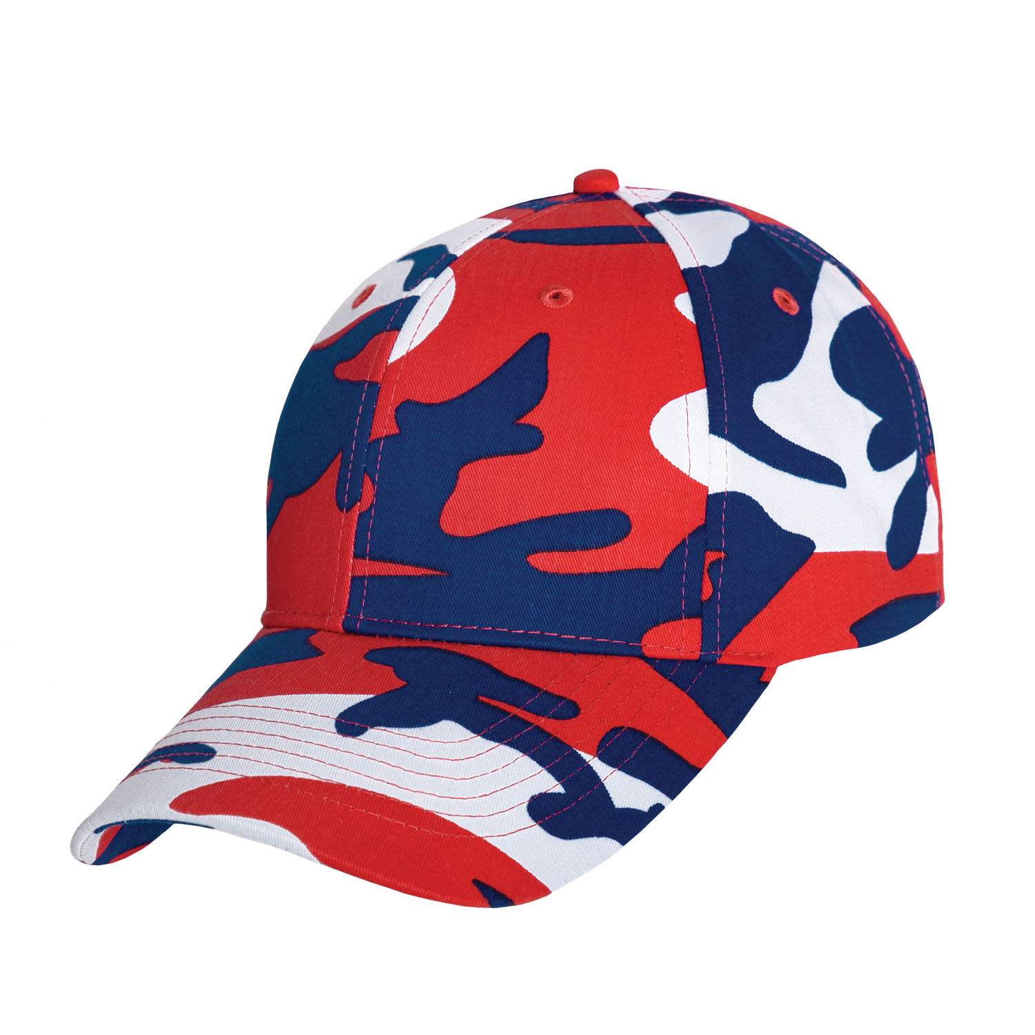 Rothco Supreme Camo Low Profile Cap - Red - White - Blue Camo