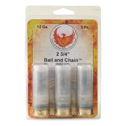 Phoenix Rising Ball & Chain 12 Gauge 2-3/4" Shotshells 2-60 Cal Balls Connected with 6'' Cable