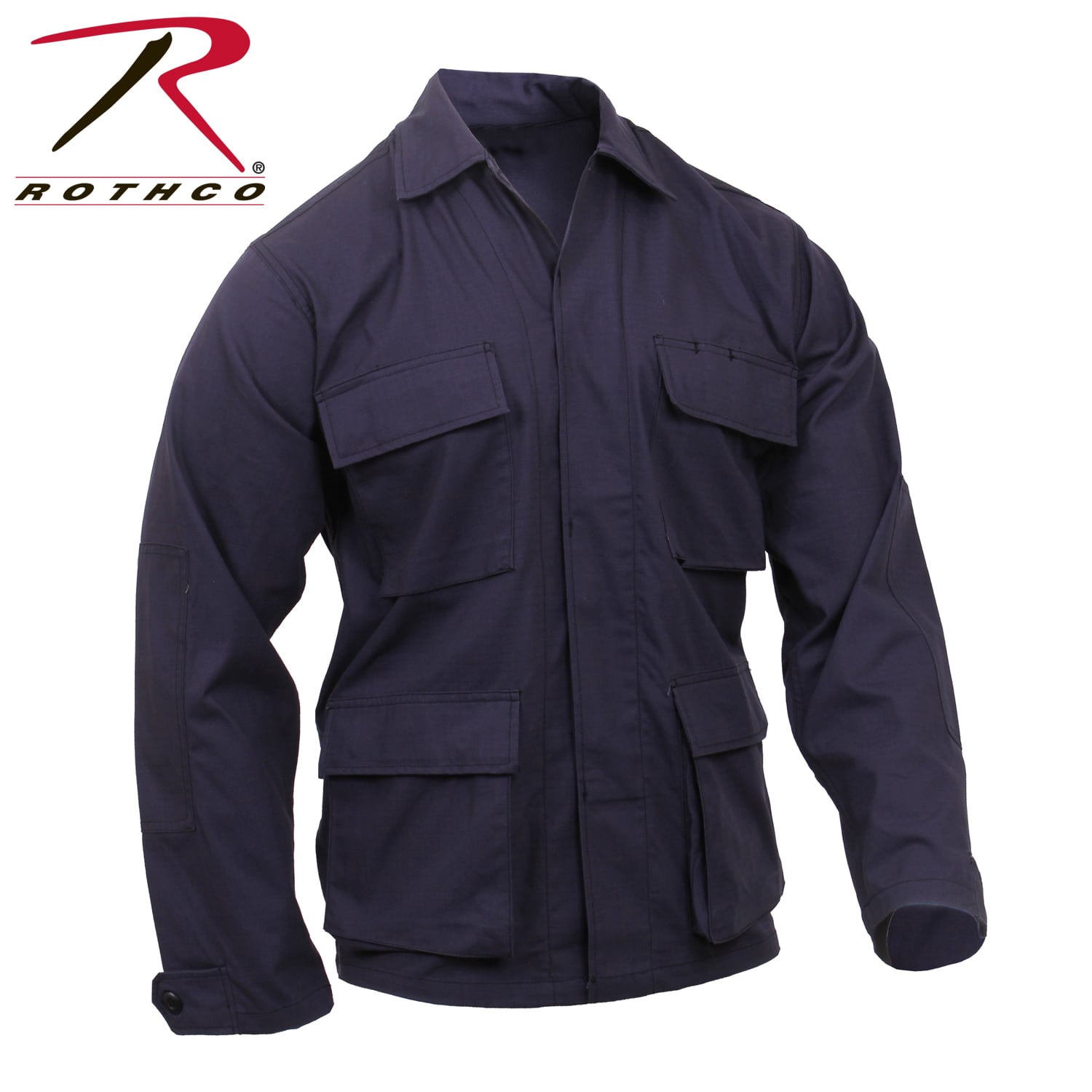 Rothco Rip-Stop Bdu Shirt - Navy Blue, Small