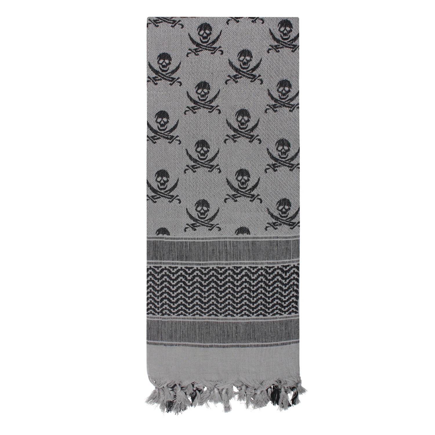 Rothco Skulls Shemagh Tactical Desert Keffiyeh Scarf - Grey