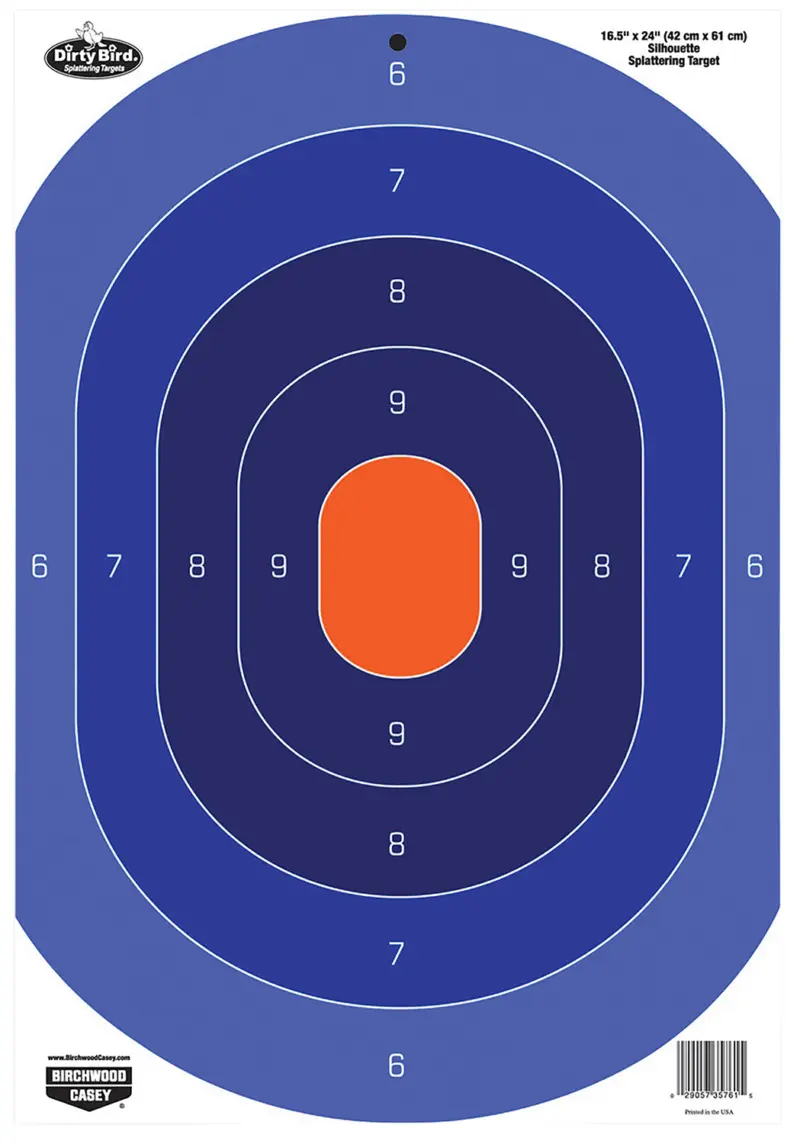 Birchwood Casey 35763 Dirty Bird Silhouette Tagboard Target 16.50" x 24" 3 Per Pkg