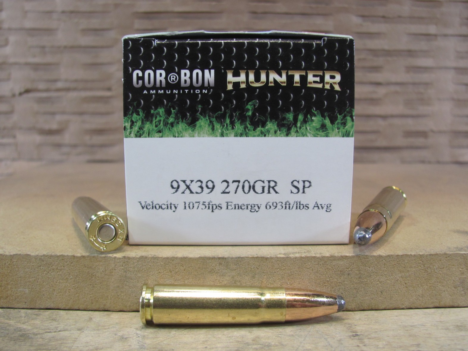 20 Round Box – 9×39 Corbon Hunter 270 Grain Soft Point Ammo – HT9X39270