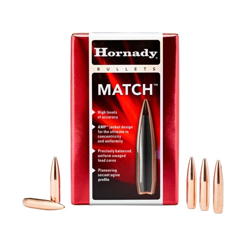 Hornady 22 Cal (.224) 68 gr Match BTHP Bullets, 100 Count - 2278