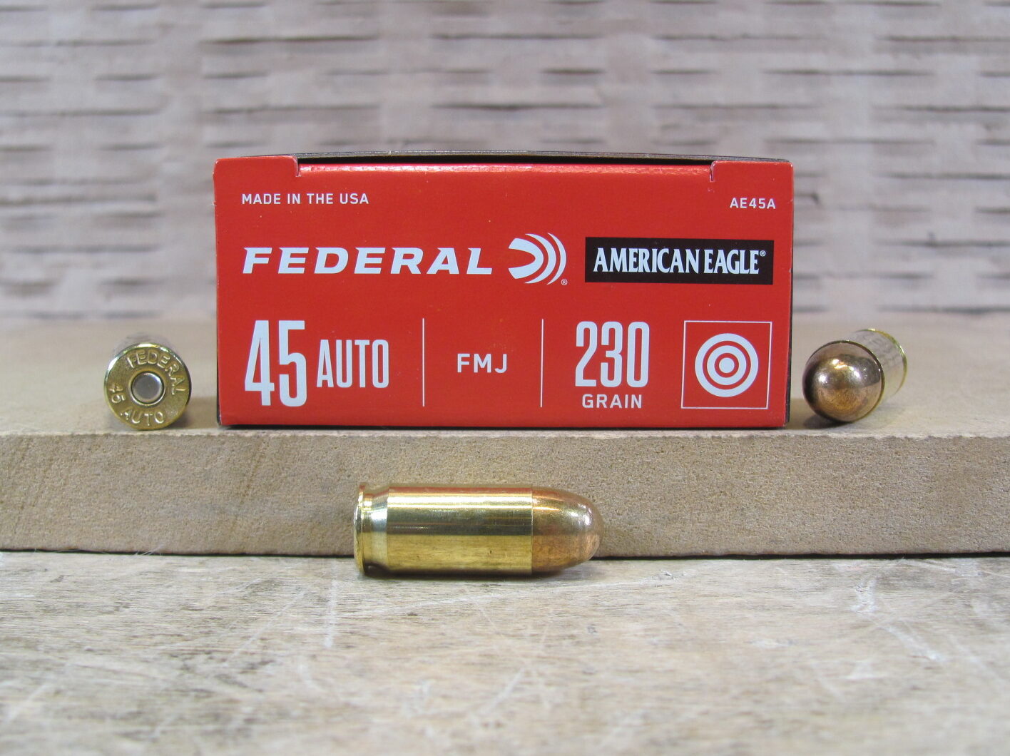 1000 Round Case – 45 Auto Federal American Eagle 230 Grain FMJ – AE45A