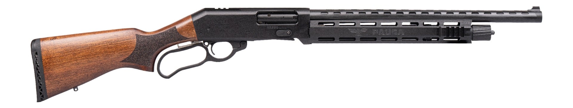 Panzer EG-220 Tactical 12 Gauge 18.5" 6rd Lever Action Shotgun, Black/Walnut - PAEG220LATS