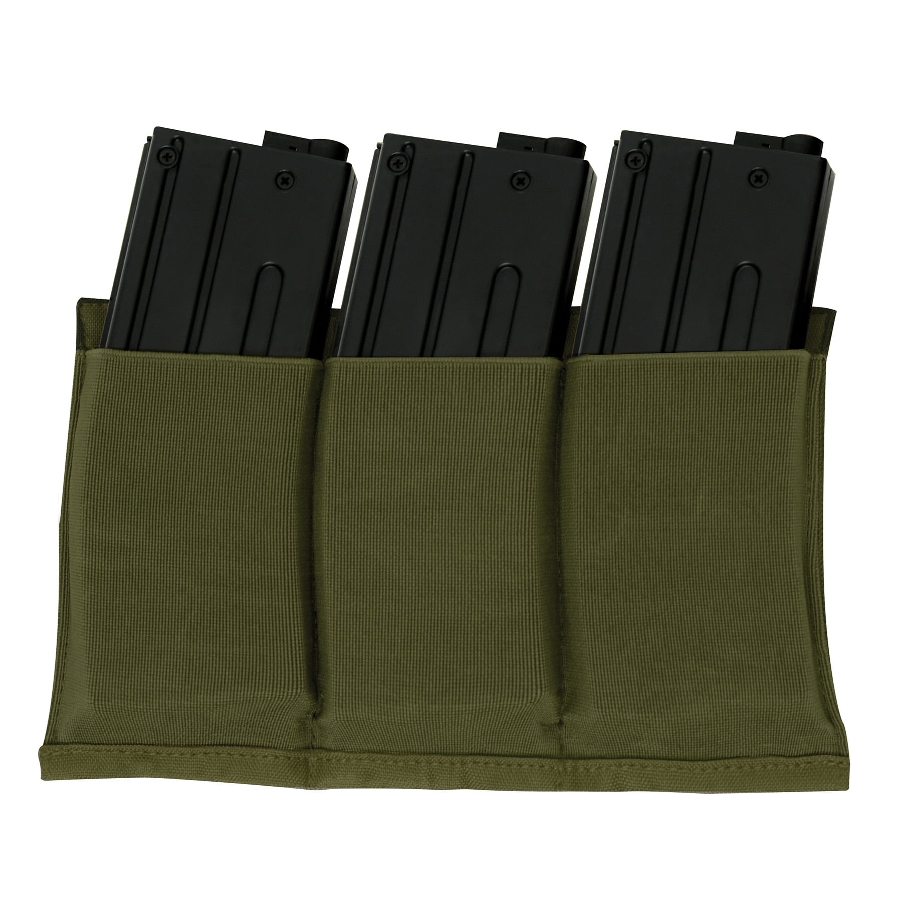 Rothco Lightweight 3 Mag Elastic Retention Pouch - Olive Drab