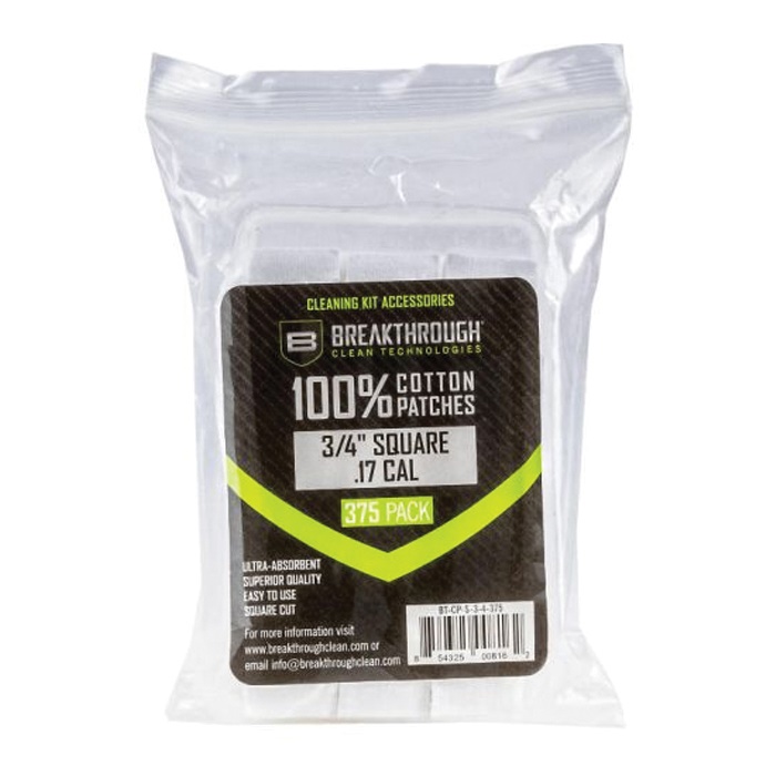 Breakthrough Clean 100% Cotton Square Patches 0.75" x 0.75" - BT-CP-S-3/4-375