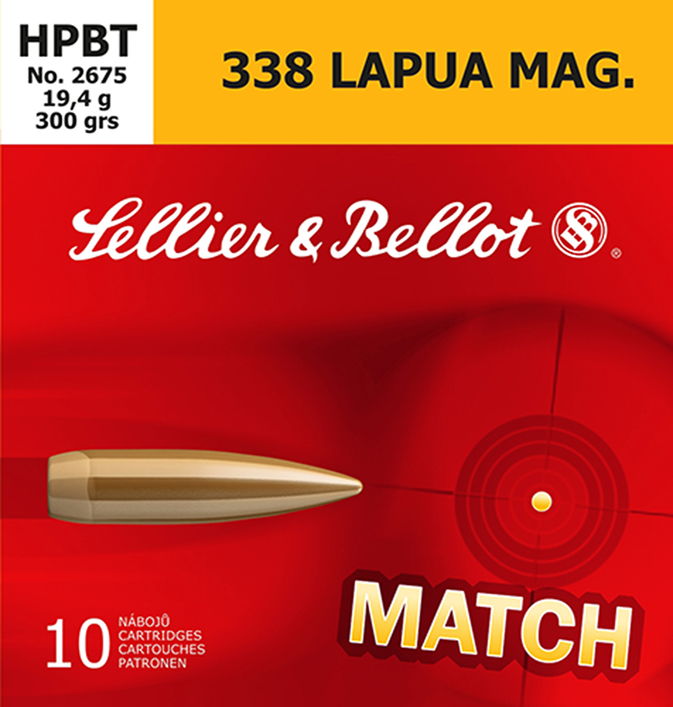 Sellier & Bellot 300 gr Hollow Point Boat Tail .338 Lapua Mag Ammo, 10/box - SB338LMB