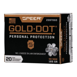 Cci Speer Ammo 23970GD Gold Dot Personal Protection 40 S&W 165 gr Hollow Point (HP) - 20rd Box