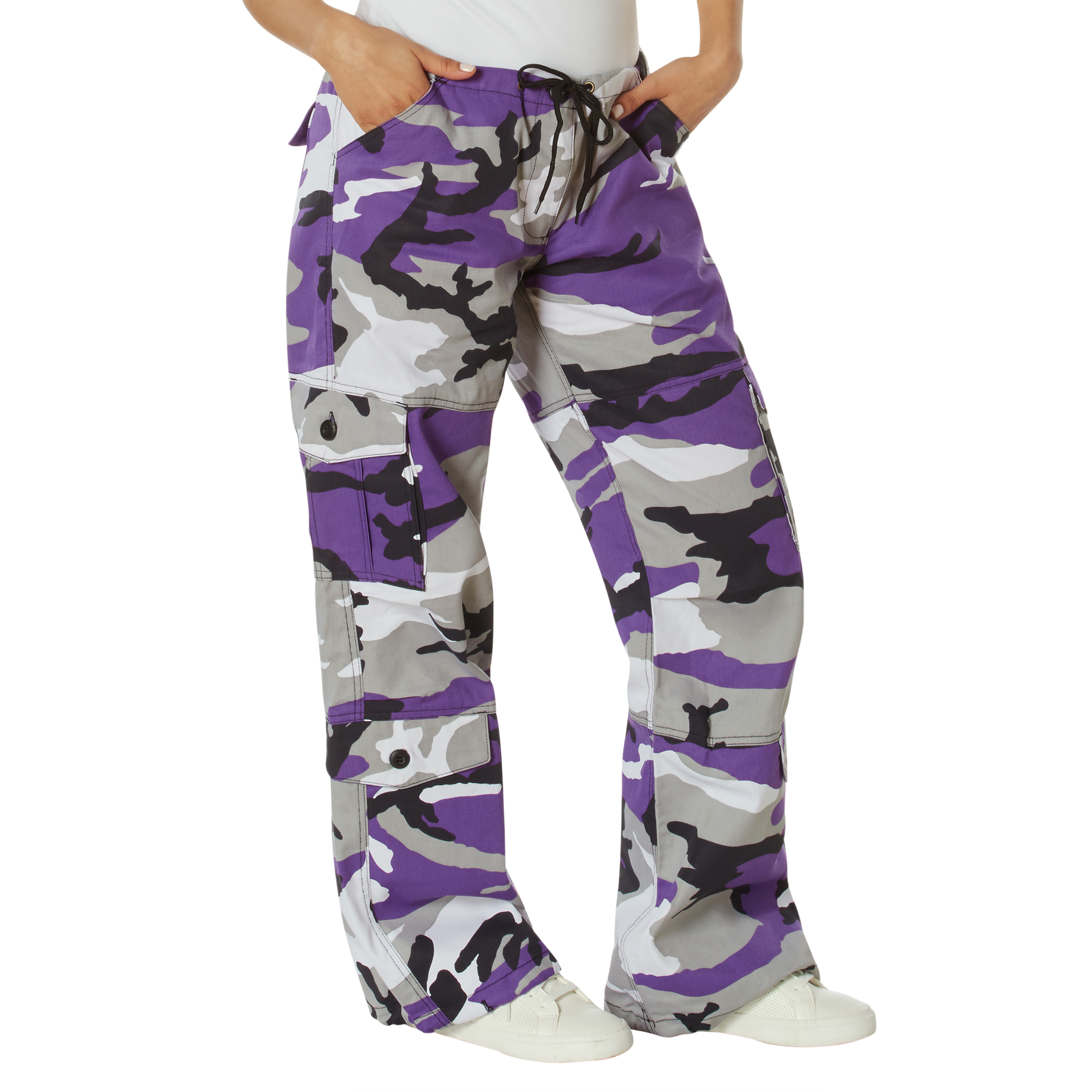 Rothco Womens Paratrooper Colored Camo Fatigues - Ultra Violet Camo, Small