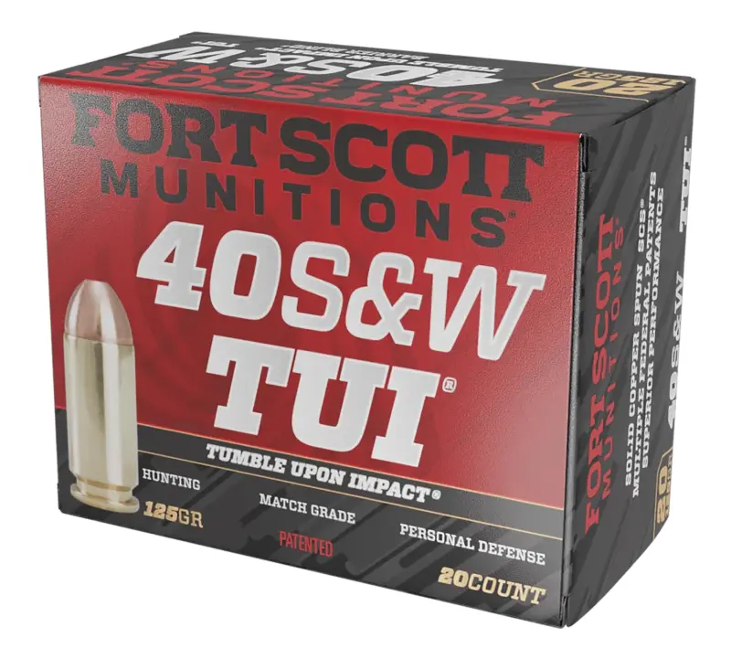 Fort Scott Munitions 400125SCV Tumble Upon Impact (TUI) 40S 125gr Solid Copper Spun 20 Per Box/25 Case