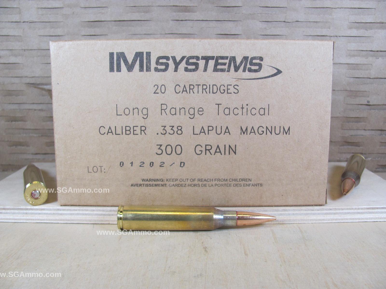 240 Round Case – .338 Lapua Magnum 300 Grain Hollow Point Long Range Tactical IMI Ammo – IMI338L300GR