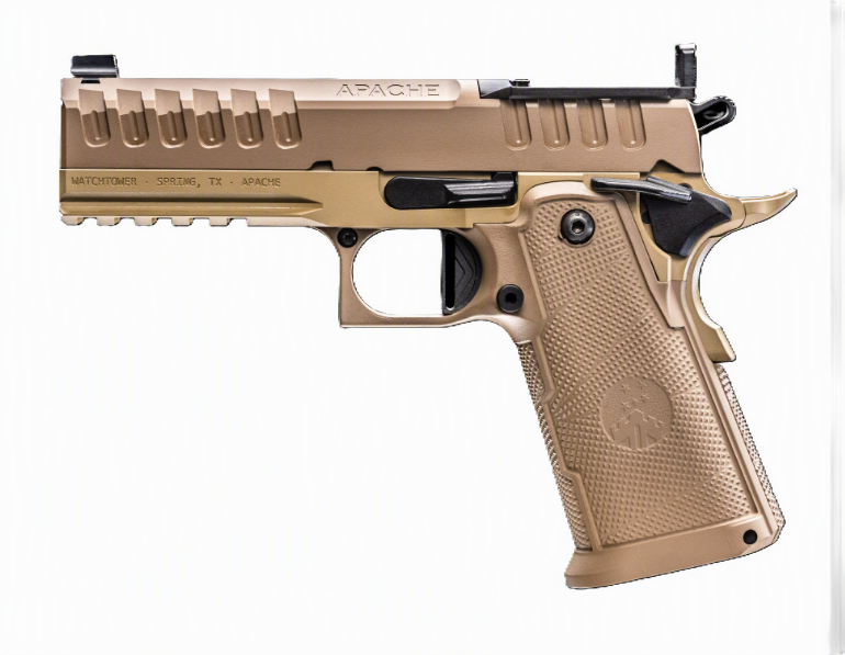 Watchtower Apache Commander DS 1911 4.25" 9mm OR 17rd Pistol, FDE - APACHE9MMCMNDRFDE