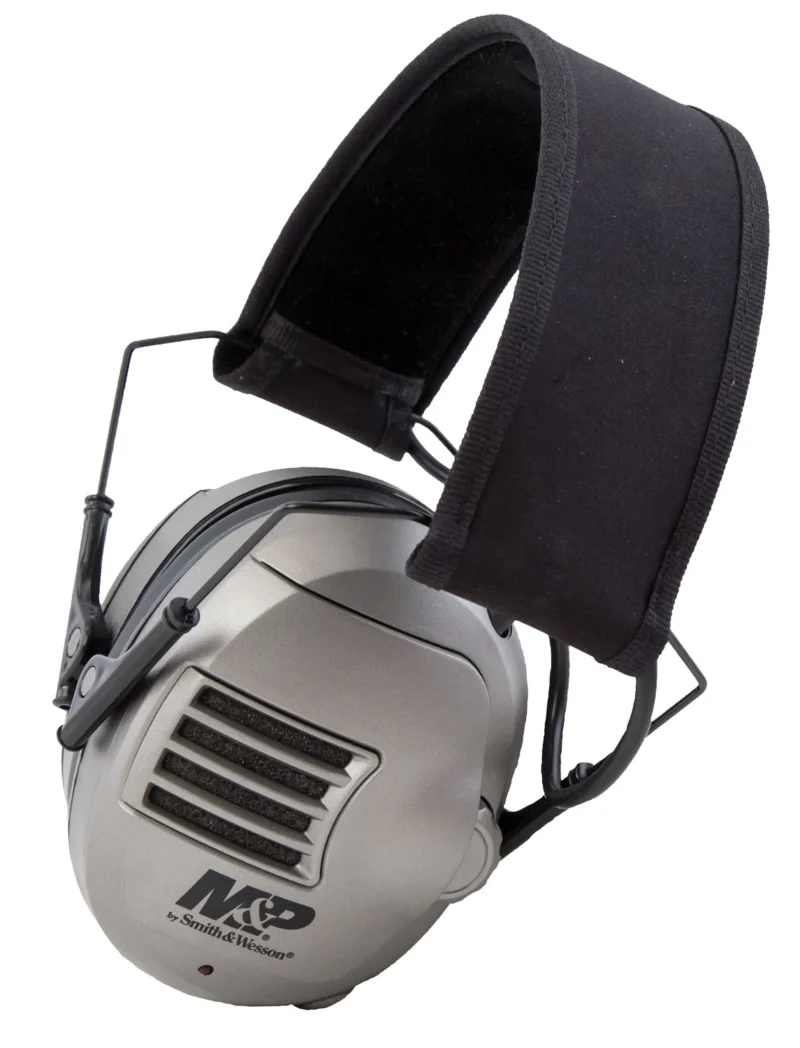 M Accessories 110041 Alpha Electronic Muff Polymer 23 dB Over the Head Gray/Black Adult 1 Pair