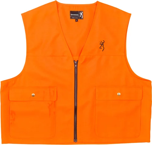 BROWNING JUNIOR SAFETY VEST - W/LOGO BLAZE ORANGE LARGE