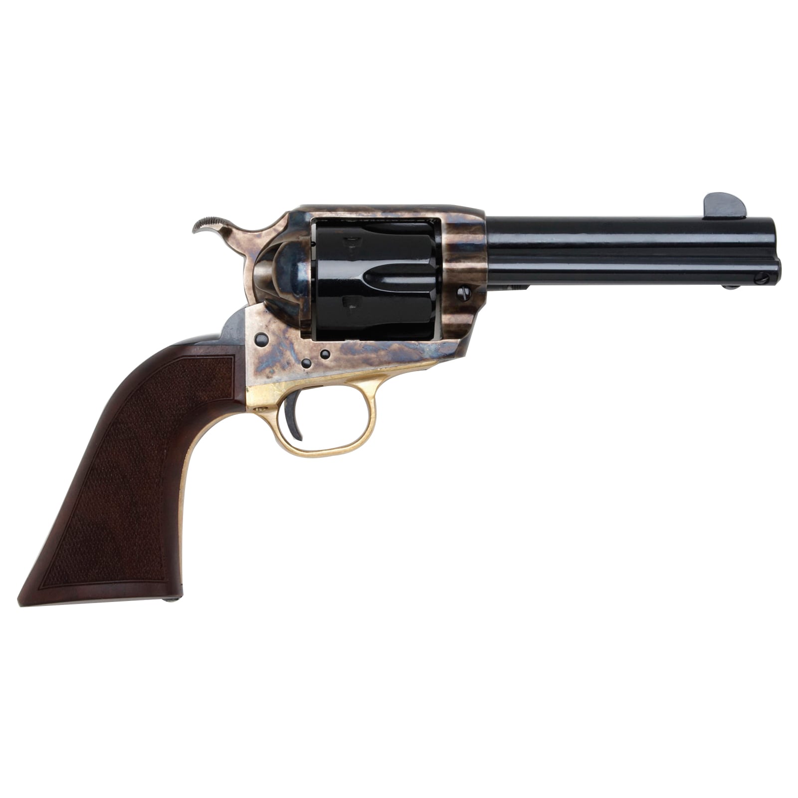 Pietta HF45ALC512NMCW 1873 Great Western II “Alchimista” .45 Long Colt 6 Rounds 5.5″ Case Hardened Steel/Walnut Grip - No Credit Card Fees - Low, flat rate shipping
