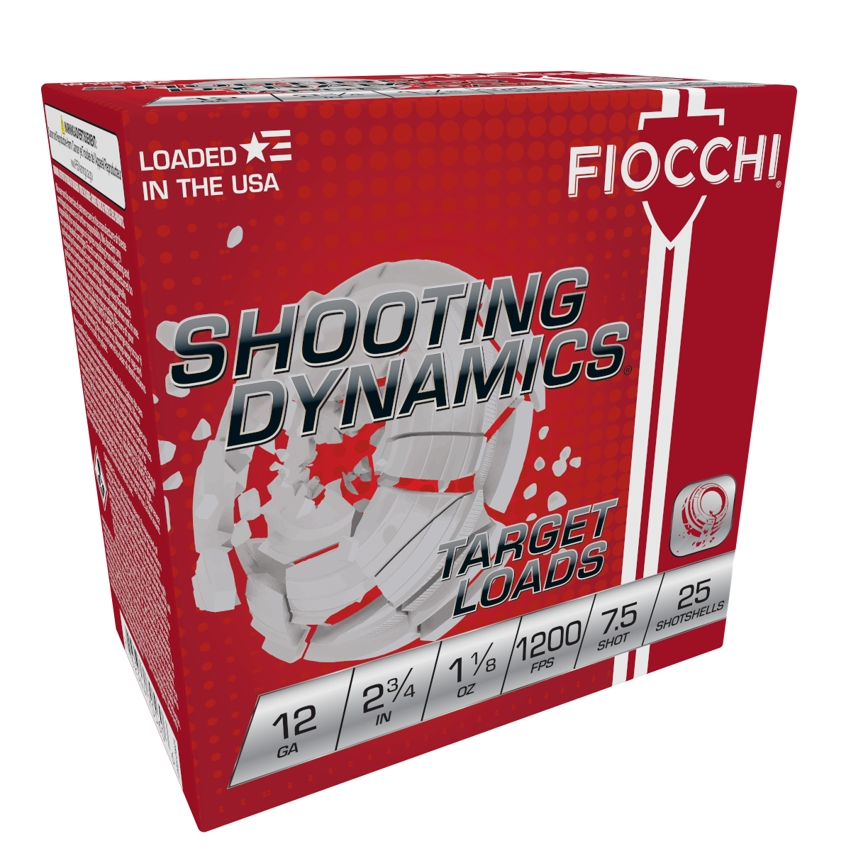 Fiocchi 12ga 2.75" 1-1/8oz #7.5 Target Shotshell Ammunition 25rds - 12SD18H75
