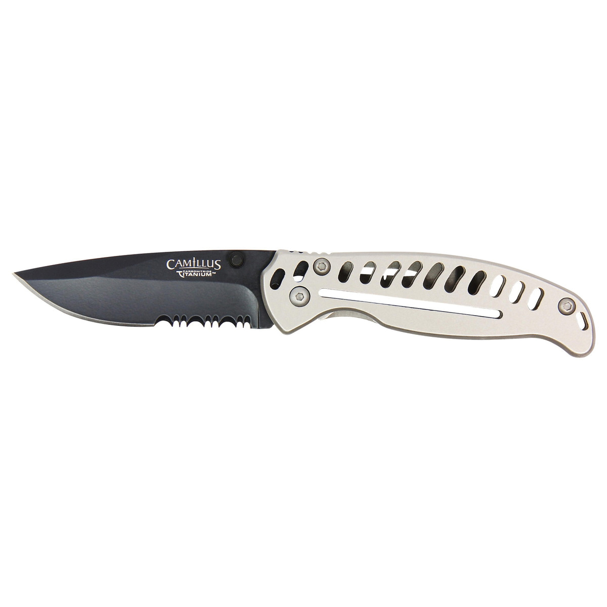 Camillus EDC3 Folding Drop Point Knife, Silver - CAM-19166