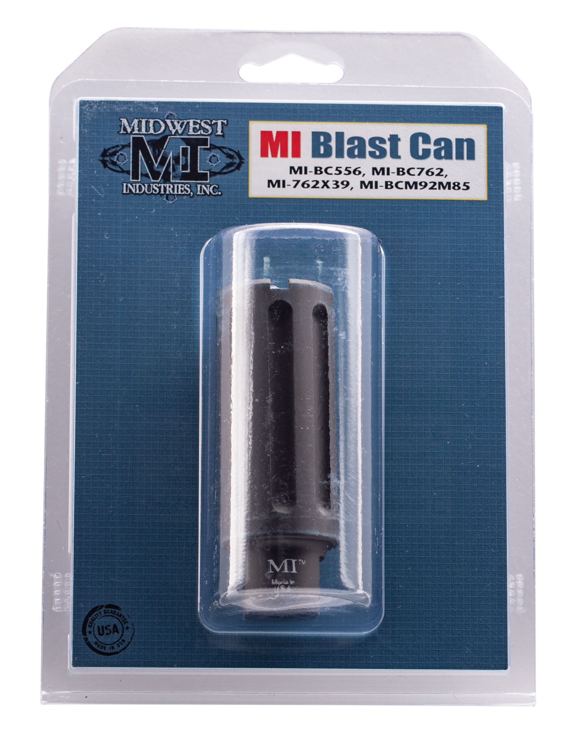Midwest Industries 1/2-28 Muzzle Device, .223 Rem/5.56/9mm, Hardcoat Anodized Black - MI-BC556