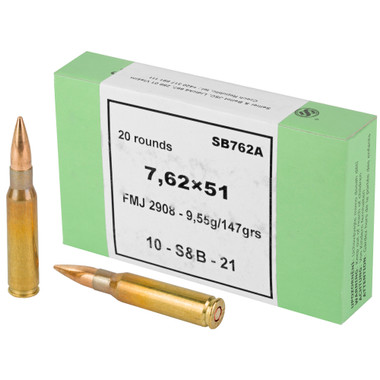 Sellier & Bellot 7.62x51mm NATO 147 Grain Full Metal Jacket
