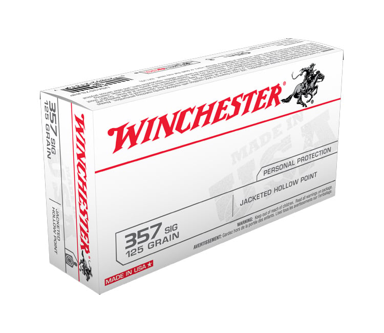 WIN USA 357SIG 125GR JHP 50/500 - No Credit Card Fees - Low, flat rate shipping