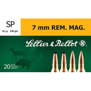 Sellier & Bellot SB7B Rifle 7mm Rem Mag 139 GR Soft Point - 20rd Box