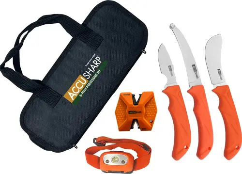 ACCUSHARP 6-PIECE PROCESSING - KIT W/SHARPENER HEADLAMP