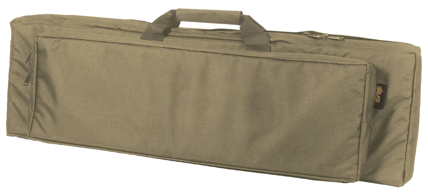 US PeaceKeeper P40036 RAT Case Water Resistant Tan 600D Polyester w/ Padding Adjustable Straps Air Vents Front Pocket w/ Triple Mag Pouch