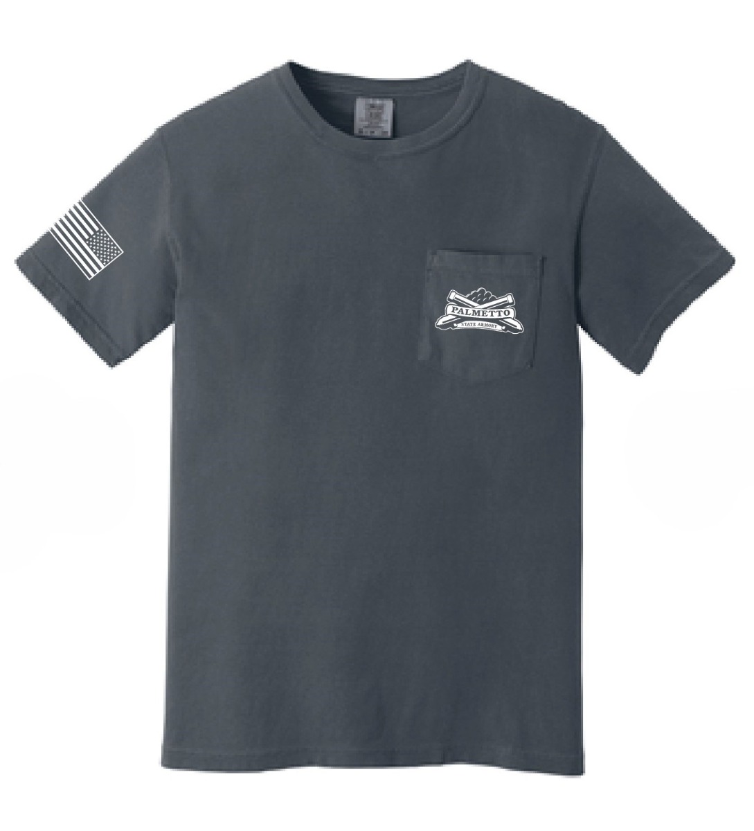 PSA Comfort Colors Pocket T-Shirt - 3XL - Graphite w/White Logo